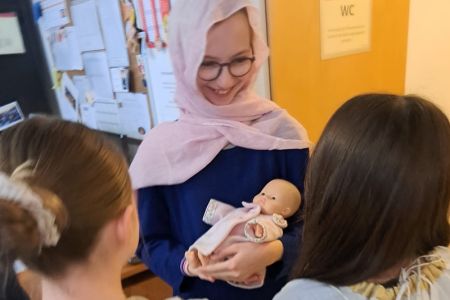 Die Klasse 5 im Pflegeheim Kursana Domizil Pullach